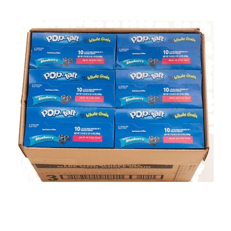 Kelloggs Pop-Tarts Whole Grain Frosted Blueberry Pastry 1 Count, PK120 3800017196